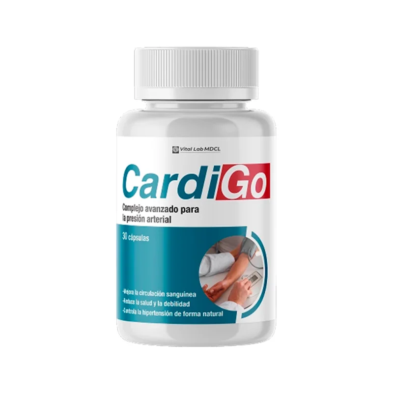 CardiGo cápsulas de apoyo a la presión arterial en Panamá, frasco de 30 cápsulas